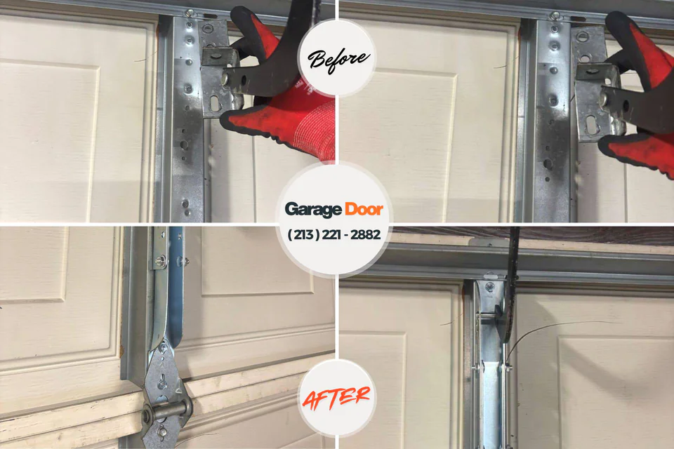 Before and after: garage door repair Elizabeth, PA